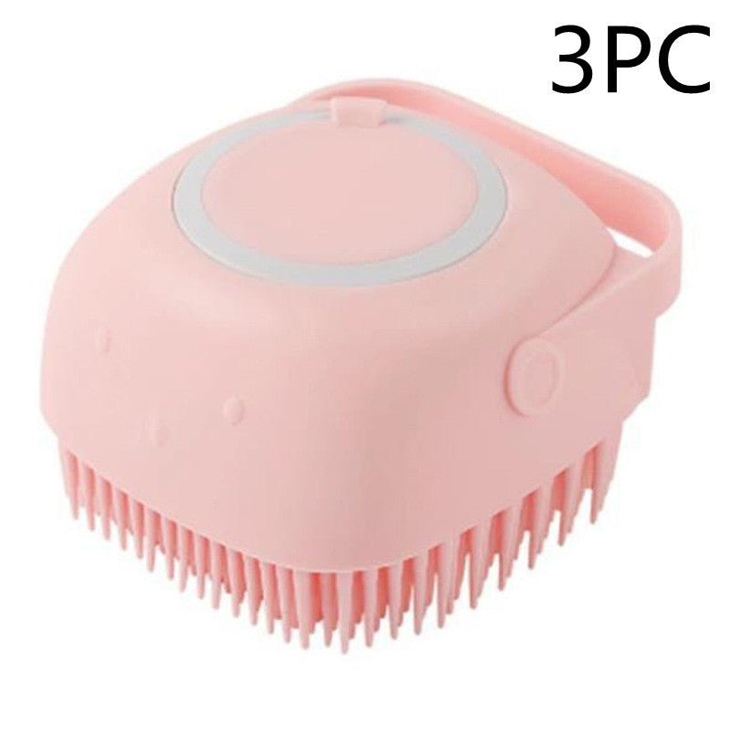 Silicone Pet Bath &Grooming Brush Gentle Massage & Deshedding