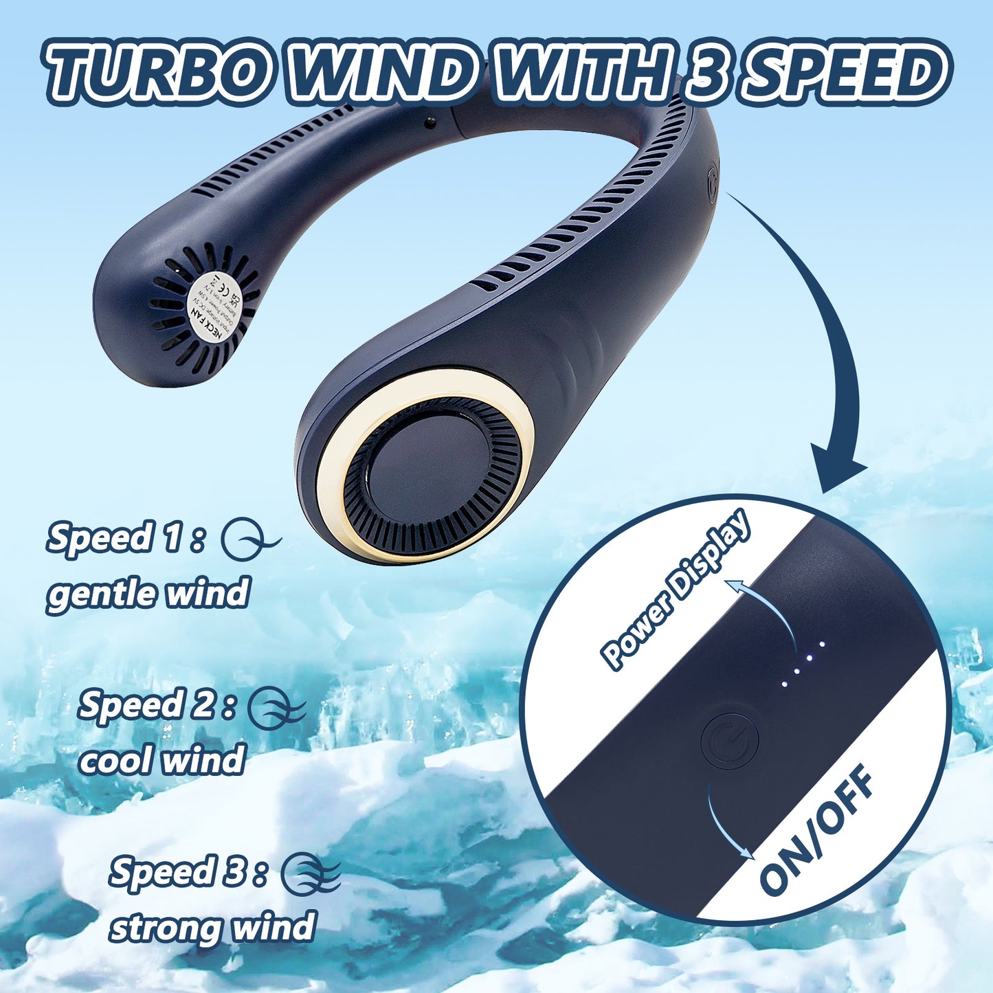 SnapCool™ Hands-Free Neck Fan (USB Type-C)