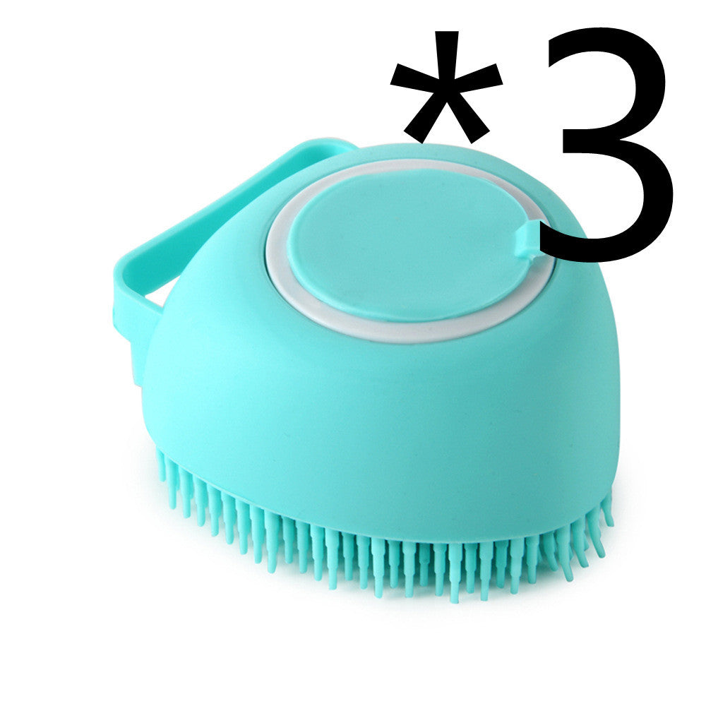 Silicone Pet Bath &Grooming Brush Gentle Massage & Deshedding