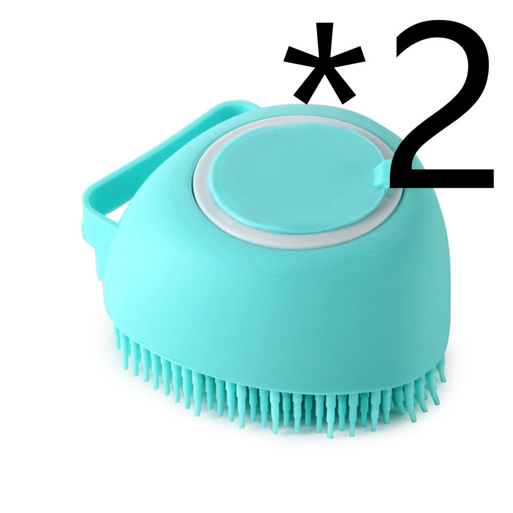 Silicone Pet Bath &Grooming Brush Gentle Massage & Deshedding