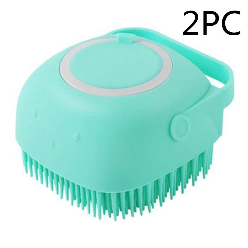 Silicone Pet Bath &Grooming Brush Gentle Massage & Deshedding