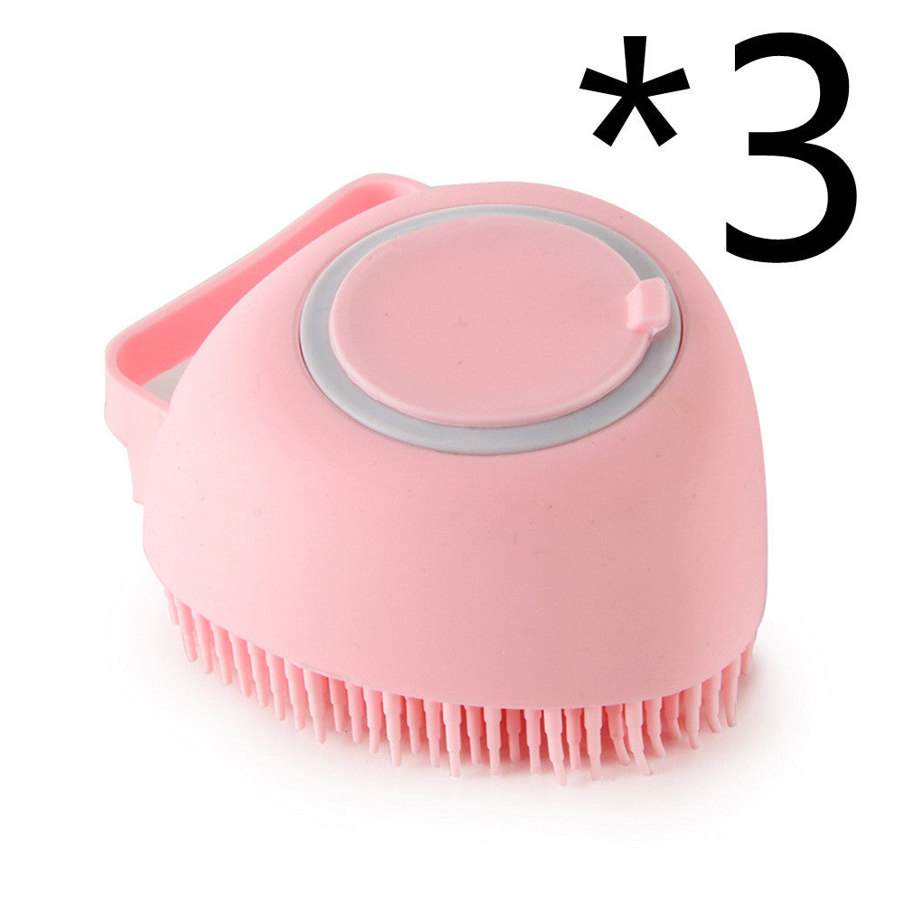 Silicone Pet Bath &Grooming Brush Gentle Massage & Deshedding
